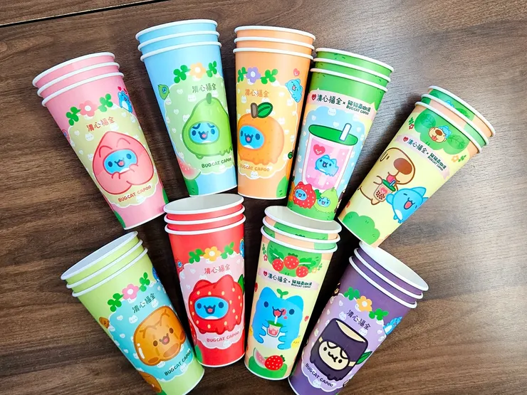圖說：咖波聯名紙杯一共有36款，甚至有粉絲為了收集天天到清心福全報到。（資料來源：清心福全）
