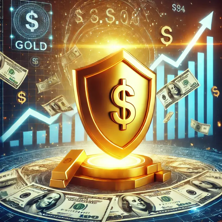 A golden shield symbolizing financial protection