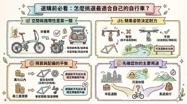 選購前必看：怎麼挑選最適合自己的自行車？