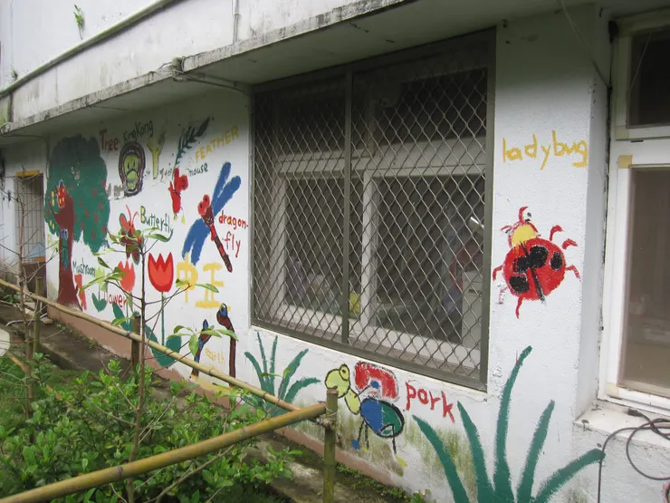 樟湖校舍後方由社員規劃的壁畫