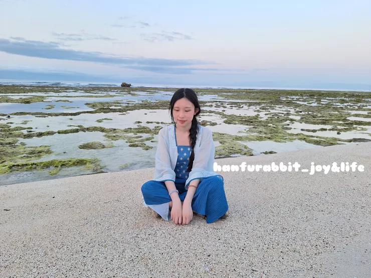 深藍色新中式+沙灘