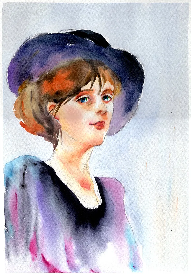 模仿知名水彩畫家查爾斯其中一件作品，但改成較近動漫人物