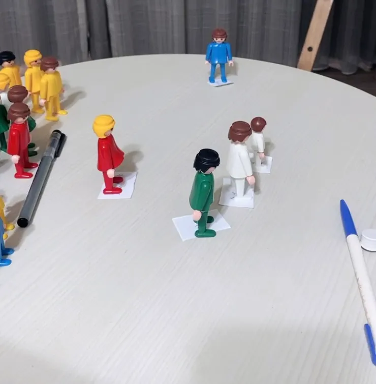 藍色的人偶代表的是我的「靈」。