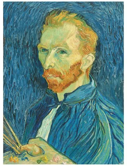 文森梵谷,「自畫像」,1889 年 8 月。