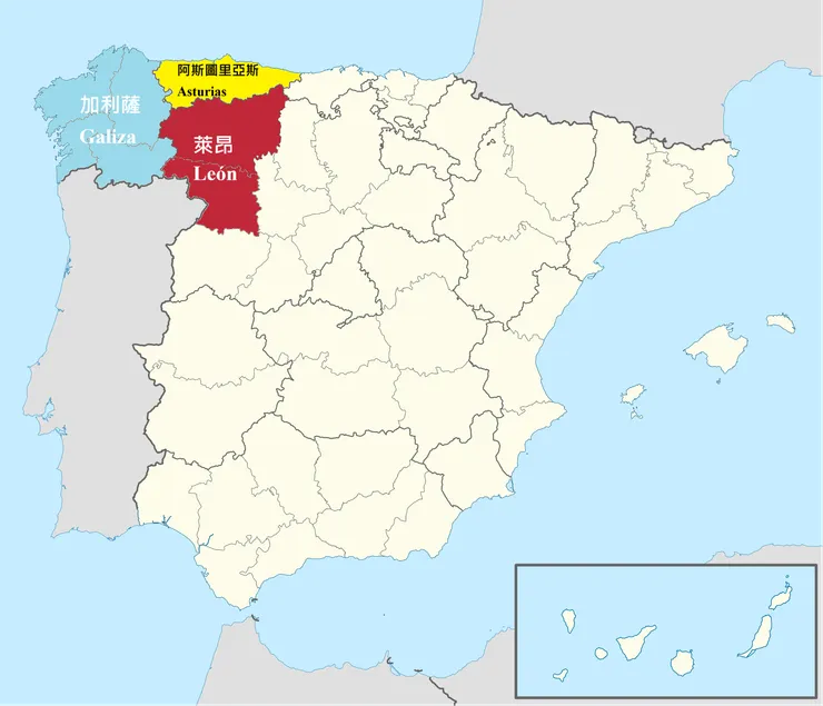 今天西班牙五十省地圖