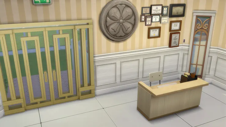 這裏有扇大門通往校園。