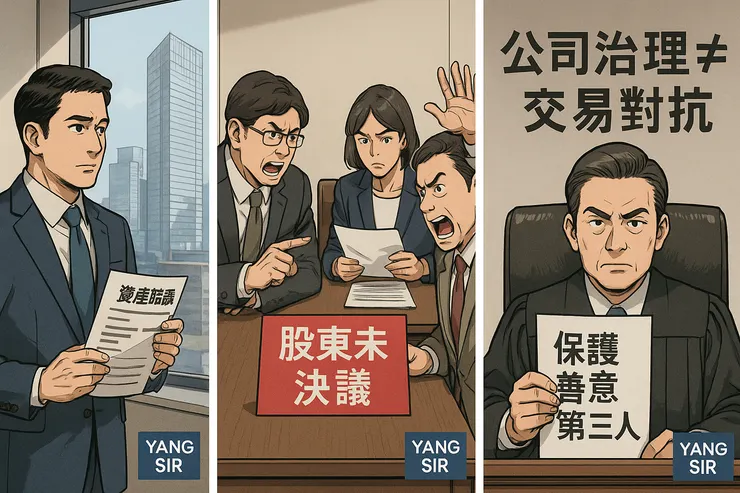 公司內部的決議，有無對抗效力？