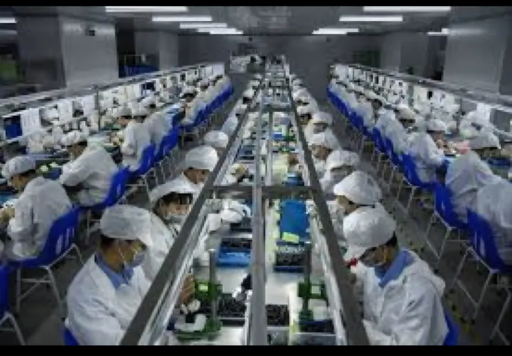 中國工廠流水線