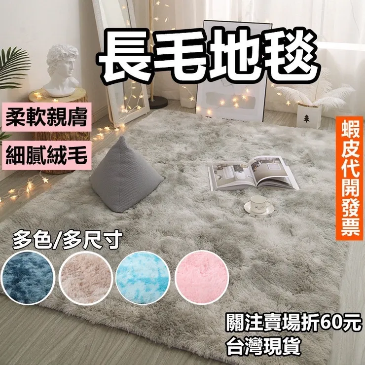 6️⃣ 【自我療癒】北歐風長毛絲毛絨大地墊