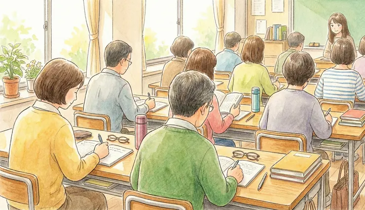 有一些人在同一堂英文課裡，當了 10 幾年的學生