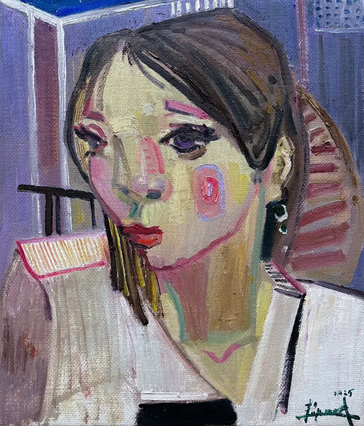 王柏翔〈 有墊肩的腮紅女仕 〉  