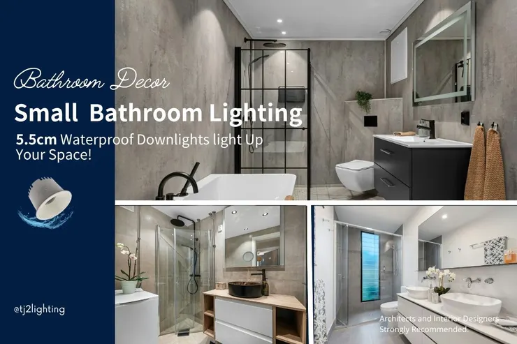 Small Bathroom Design: Let 5cm Waterproof Downlights light Up Your Space! TJ2 Lighting