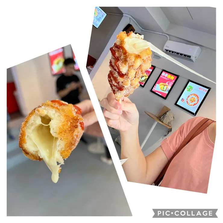 實品跟廣告不太一樣，起司不是滿的阿！不過真的很牽絲就是。