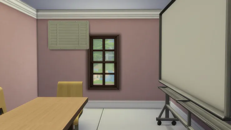 這房間是粉紅色，感覺親切些。