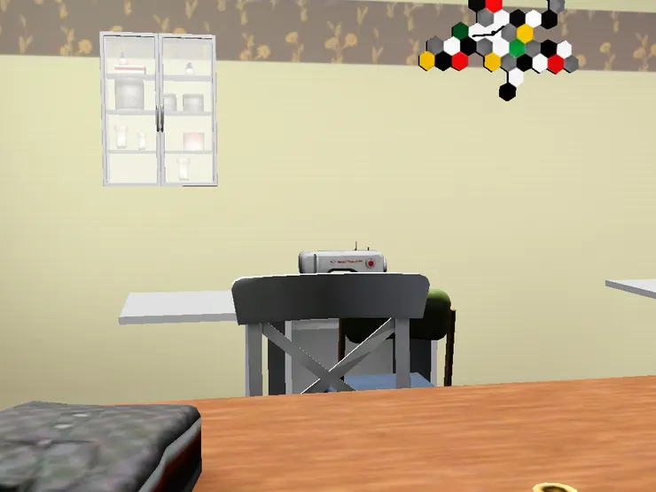 從高腳桌看過來。