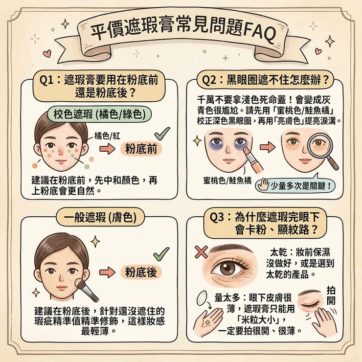 平價遮瑕膏常見問題FAQ