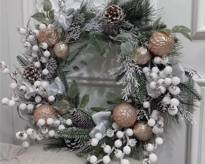 聖誕節槲寄生花環掛飾鐺