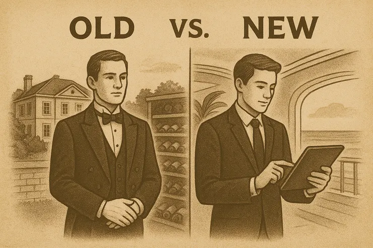 「執事不只是服務者,他同時承載了專業與文化想像,專業化、象徵化與跨文化,是當代執事的三大特徵。」〈本示意圖由AI協助生成。〉