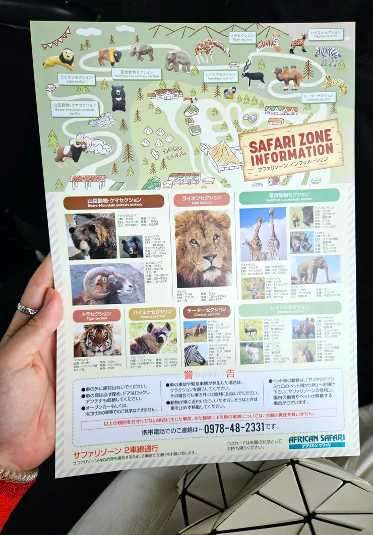 路線圖、動物大致簡介。