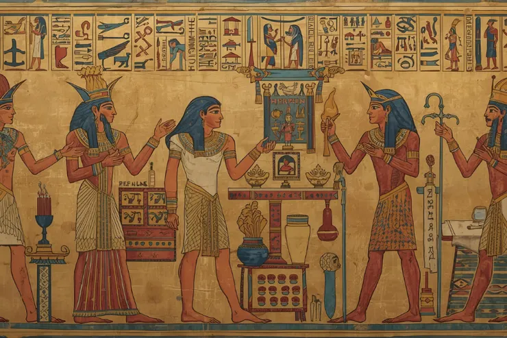 古埃及時空與香氣背景