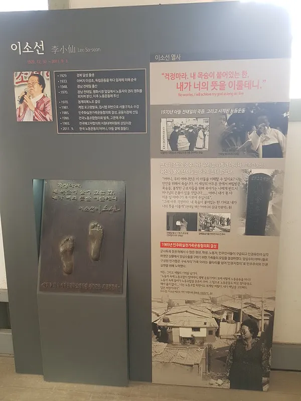 西大門刑務所歷史館展示的李小仙女士生平經歷