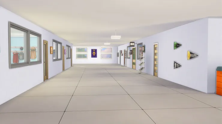 很寬闊的走廊！我要一洗走廊又黑又窄，好像沒盡頭的恐怖感覺！