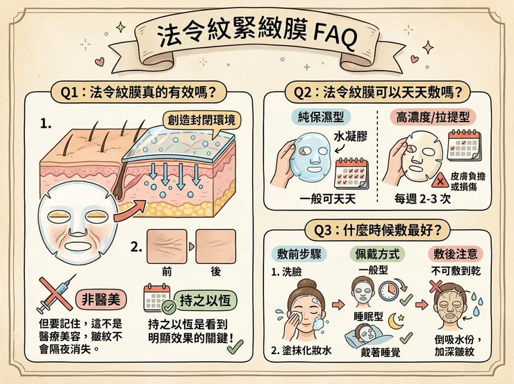 法令紋緊緻膜常見問題FAQ