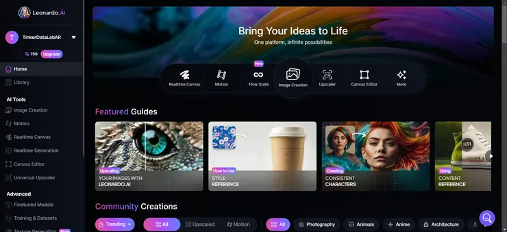 圖片擷取自 Leonardo.ai 網站