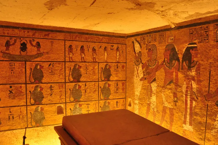 位於帝王谷，圖坦卡門墓室的壁畫