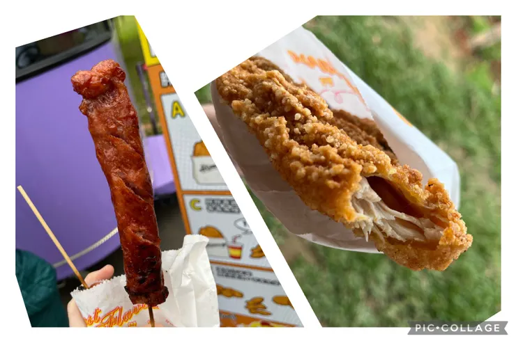 烤香腸跟雞排。