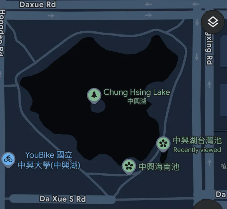 從Google map來看，形狀是不是真的很像呢？