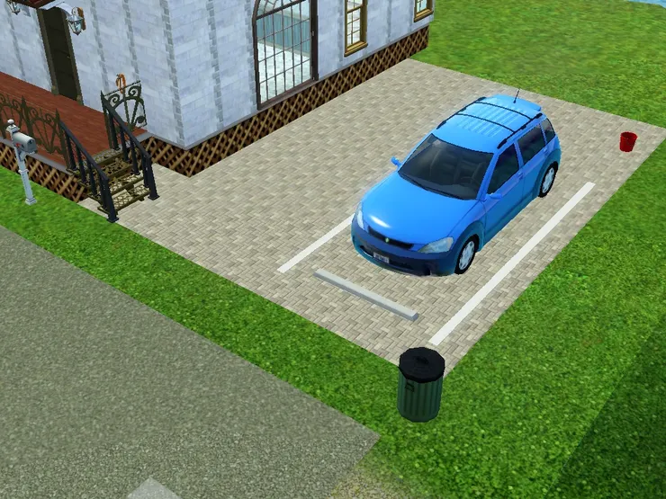 房子附停車位一個。