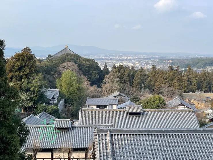 二月堂的遠眺風景。