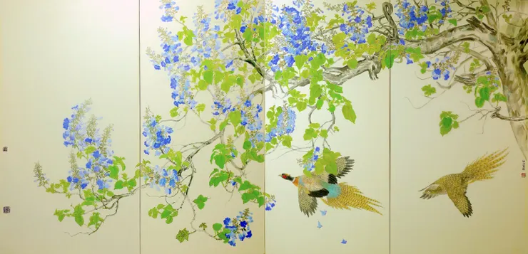 〈春律─向林玉山老師致敬／三月之晨〉