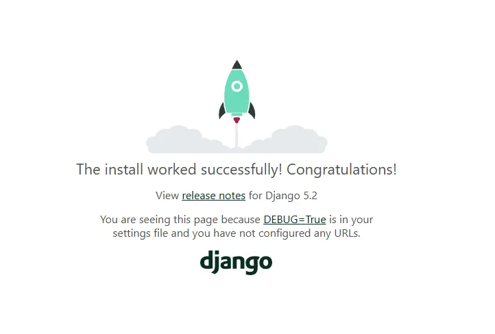 Django 歡迎畫面