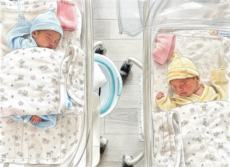 一左一右的雙胞胎