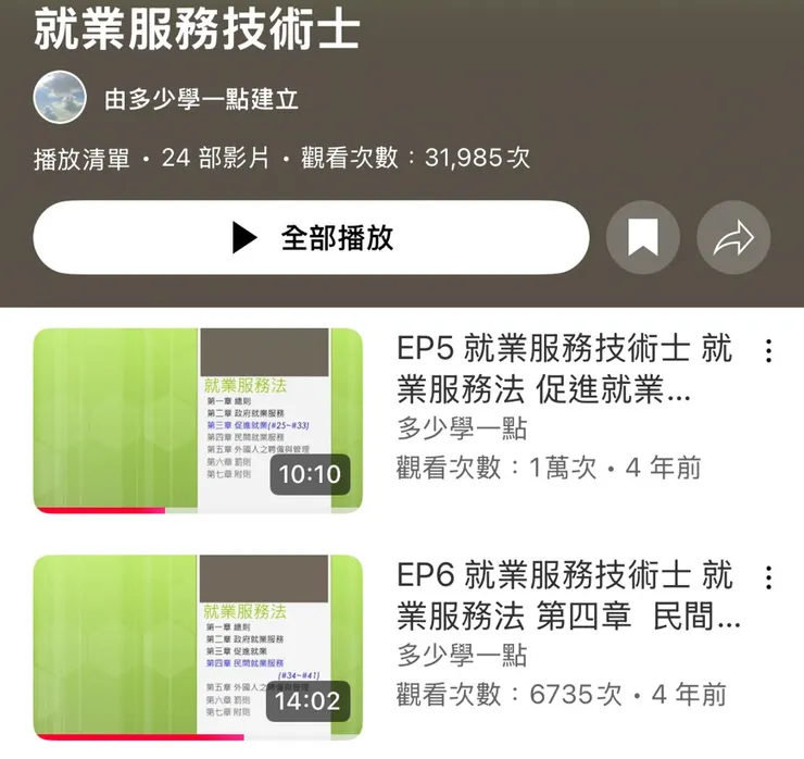 我最常看的播放清單