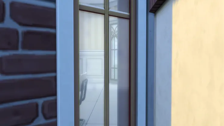 我最喜歡從窗外偷看，但這扇窗太窄了。