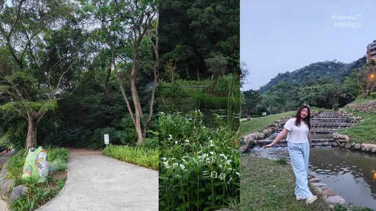山豬湖生態親水園區的水道+碎石步道