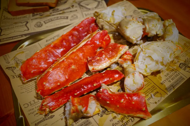 甜美+煙燻的帝王蟹