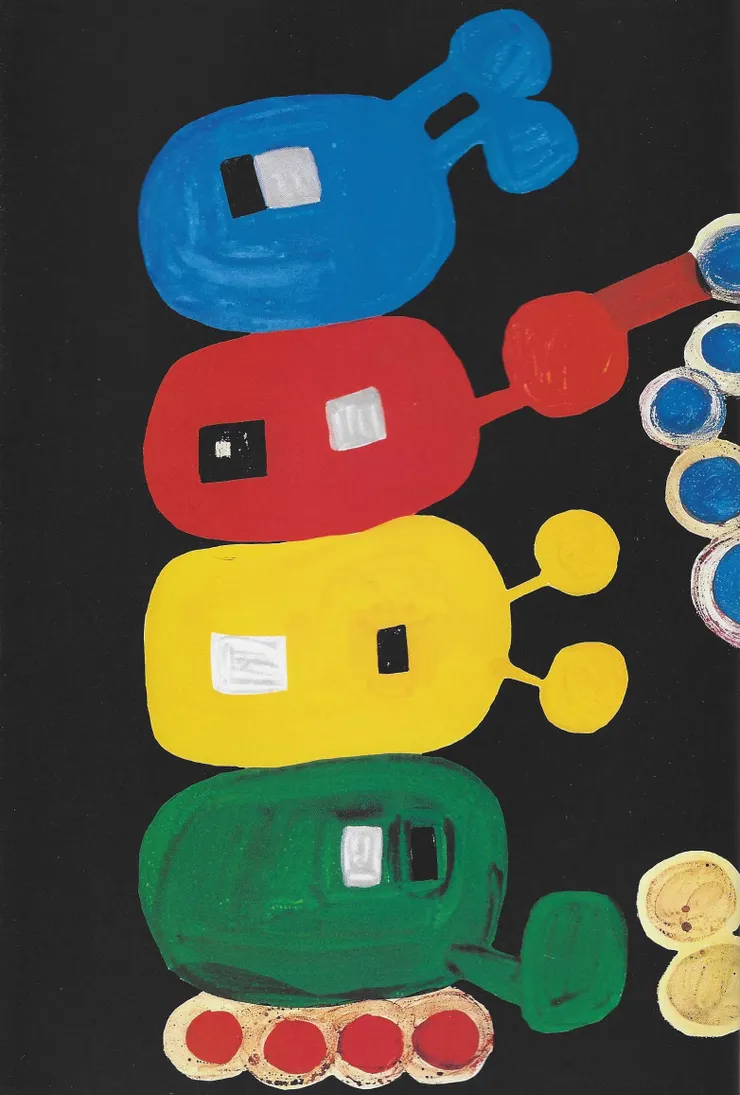 圖14紅、黃、藍、綠、黑這幾個原色變化無窮。