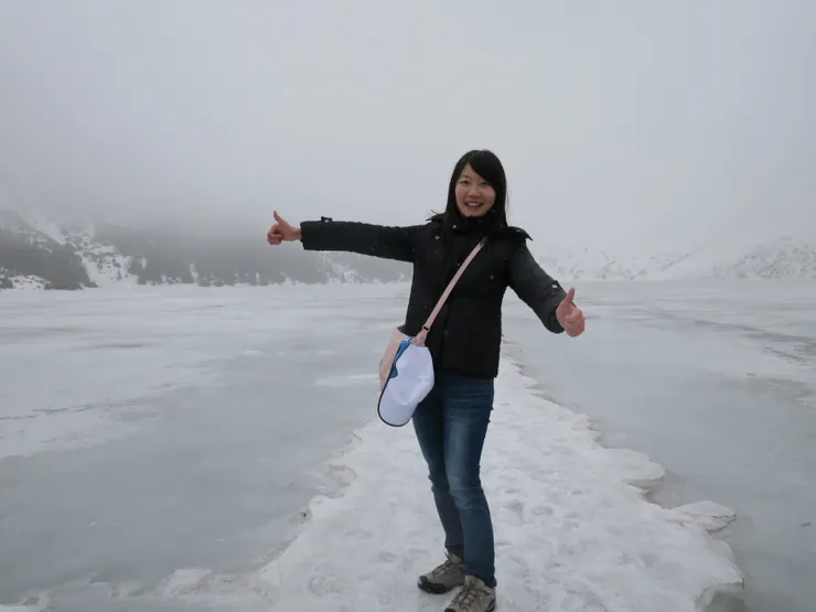 雖然海之眼翻了白眼,但我在湖面上走得很開心