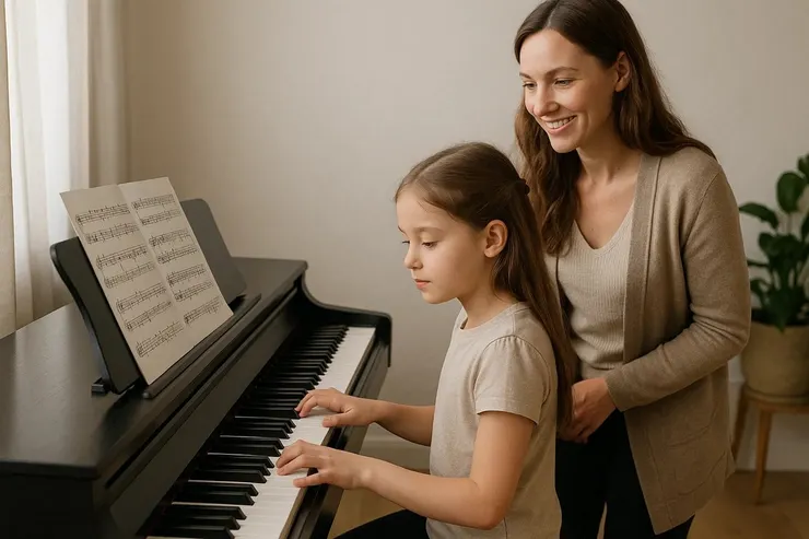 到現在我一直在學鋼琴