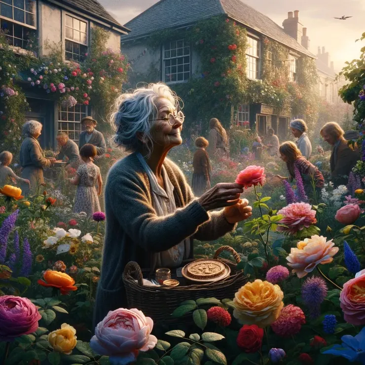 For years, Jane's garden had been the heart of Amberfield, a place where laughter danced on the breeze and the air was heavy with the scent of roses and freshly baked pies.