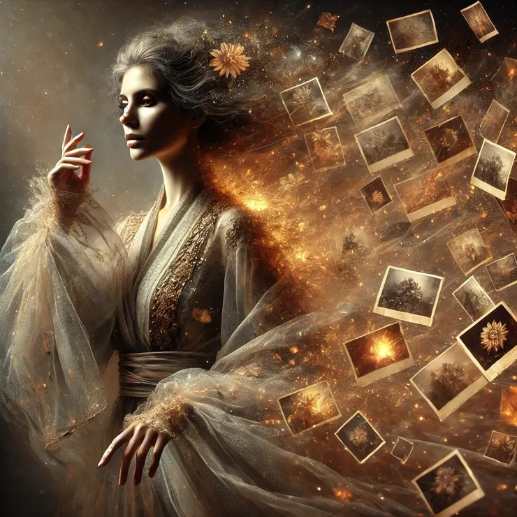 One day, a stranger entered her atelier, clutching a blurred portrait. It was a sepia-toned photograph of a woman whose features seemed to ripple like water.