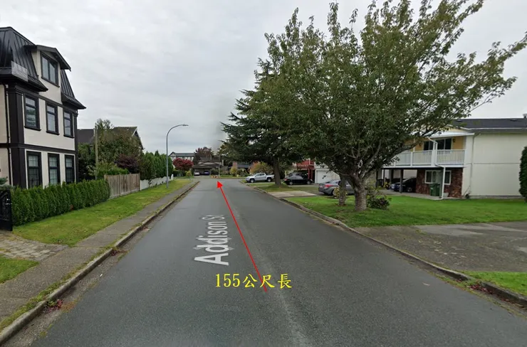 前方路沖155公尺