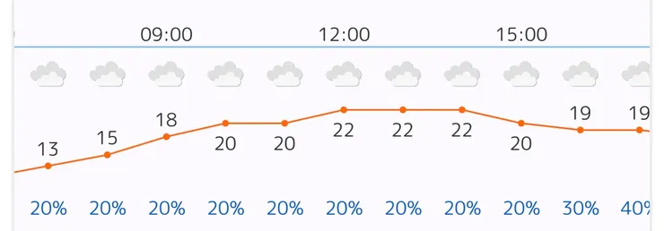 截圖其中一天的氣溫圖
