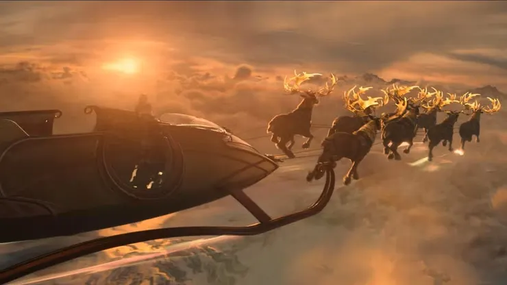 雪橇在黃昏中奔馳，也是替這個世界，把聖誕節送回來。