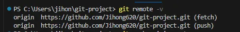 git remote -v