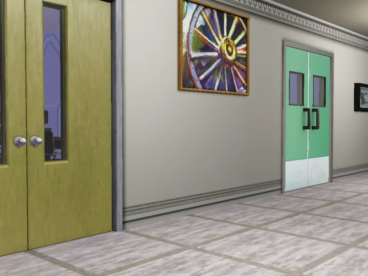 這兩扇門也不同，也是因為房間面積不同。